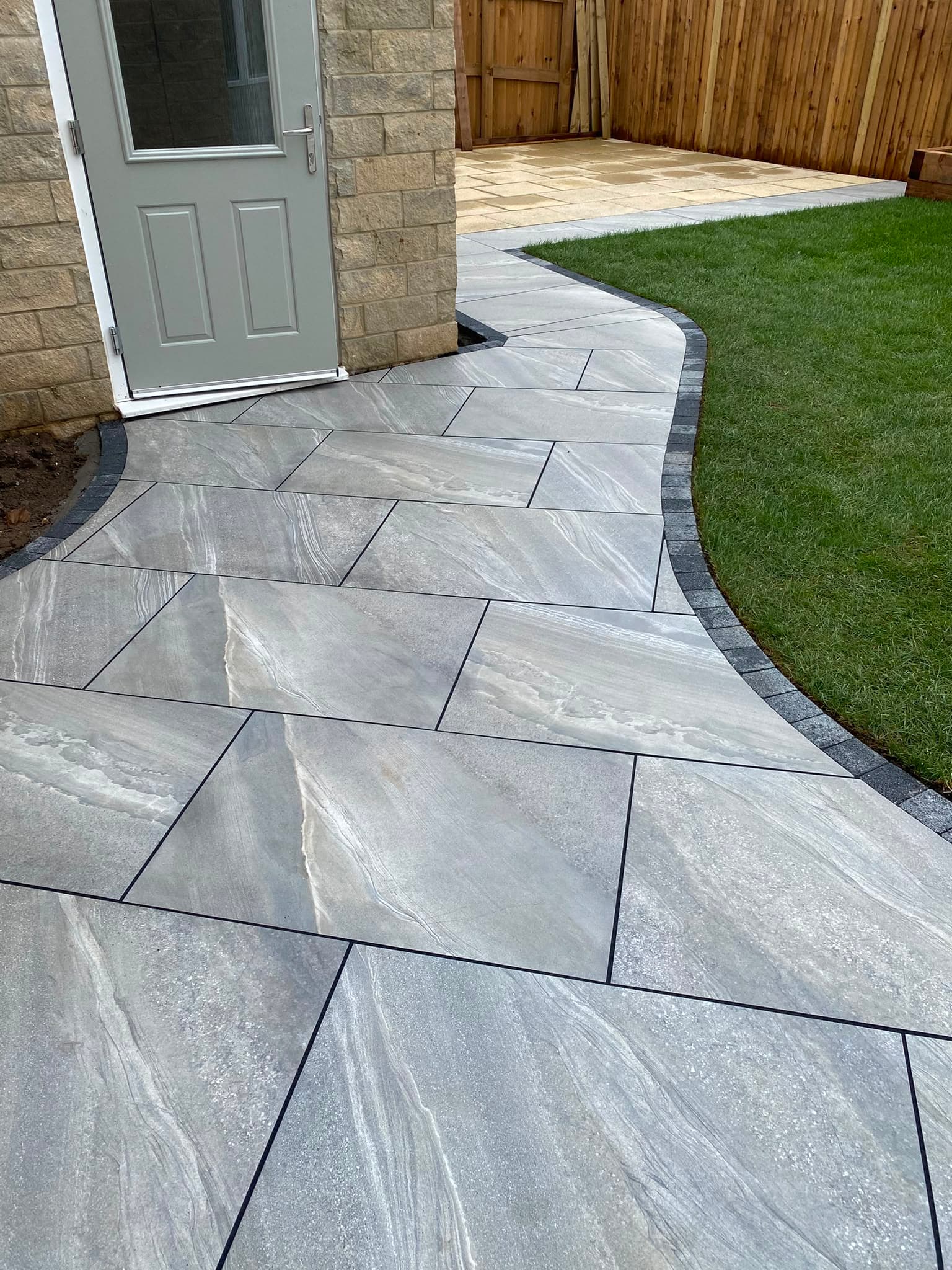 Curved Patio Path